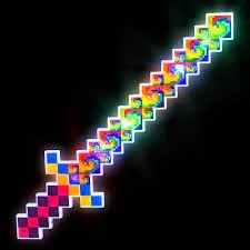 24" LIGHT-UP TIE DYE PIXEL SWORD