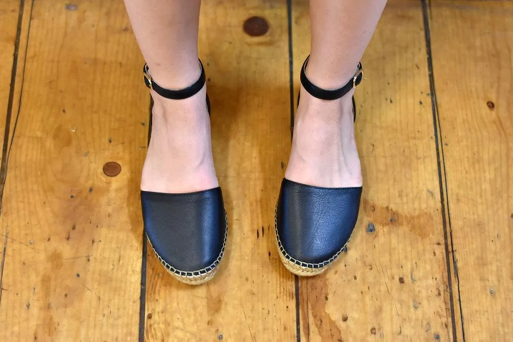 Classic Strip Black Espadrilles