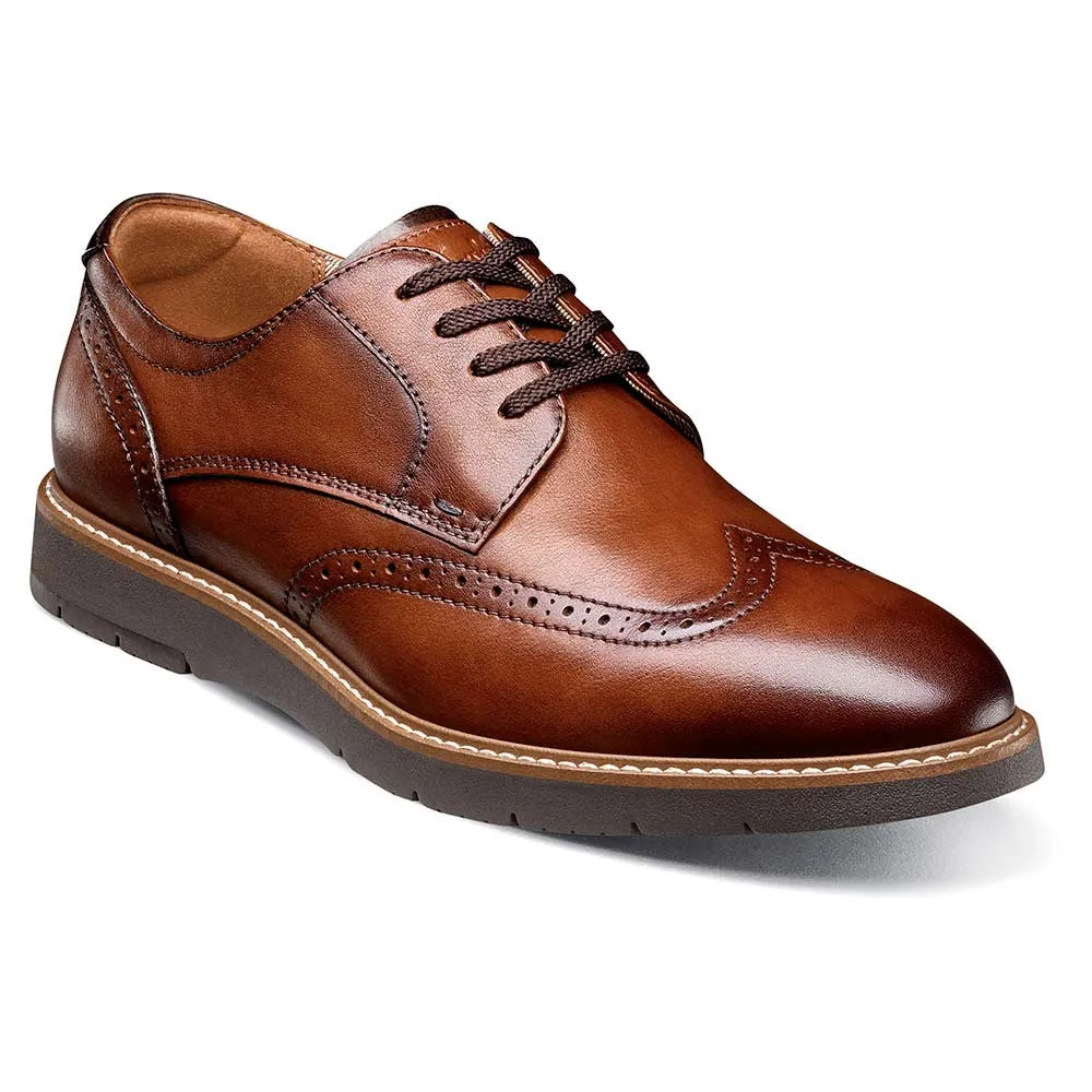 Florsheim Vibe Wingtip Oxford Men’s Casual Cognac Shoes