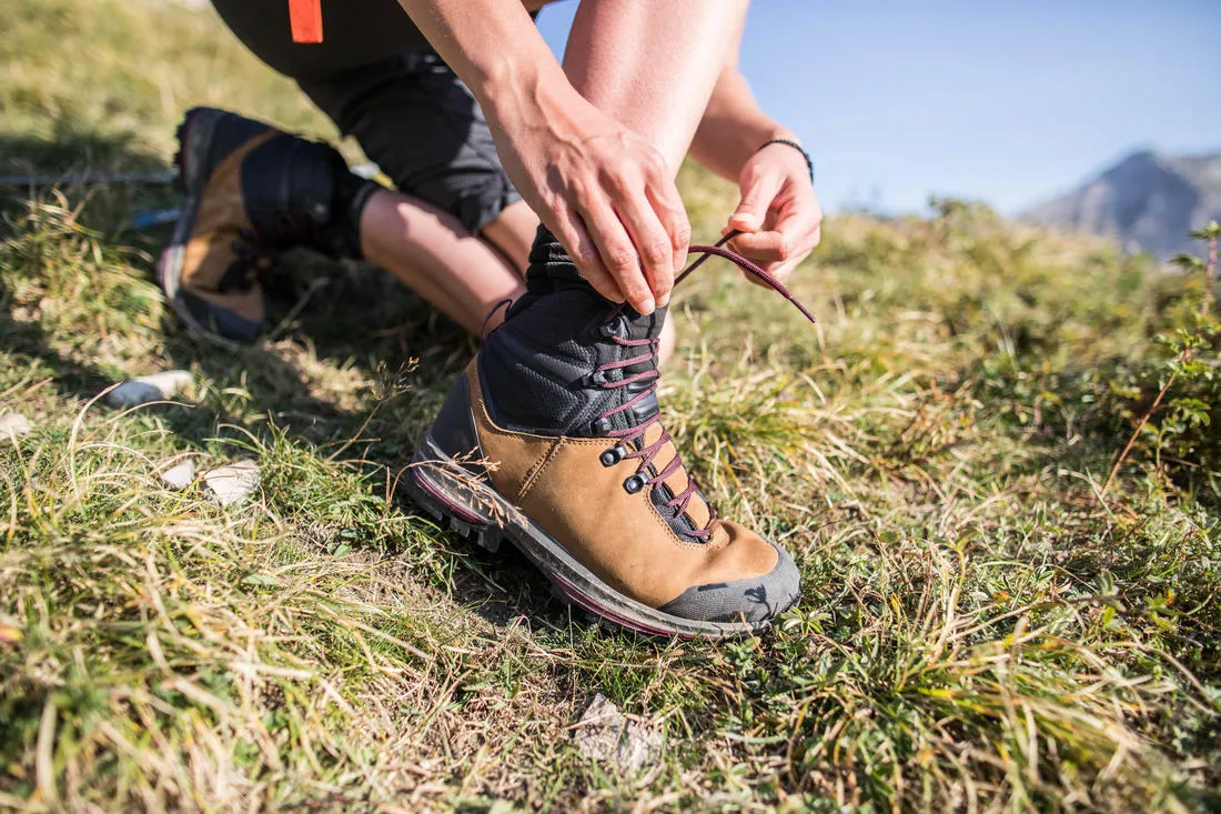 Forclaz Trek 100 Women's Leather Mountain Trekking Boots - High