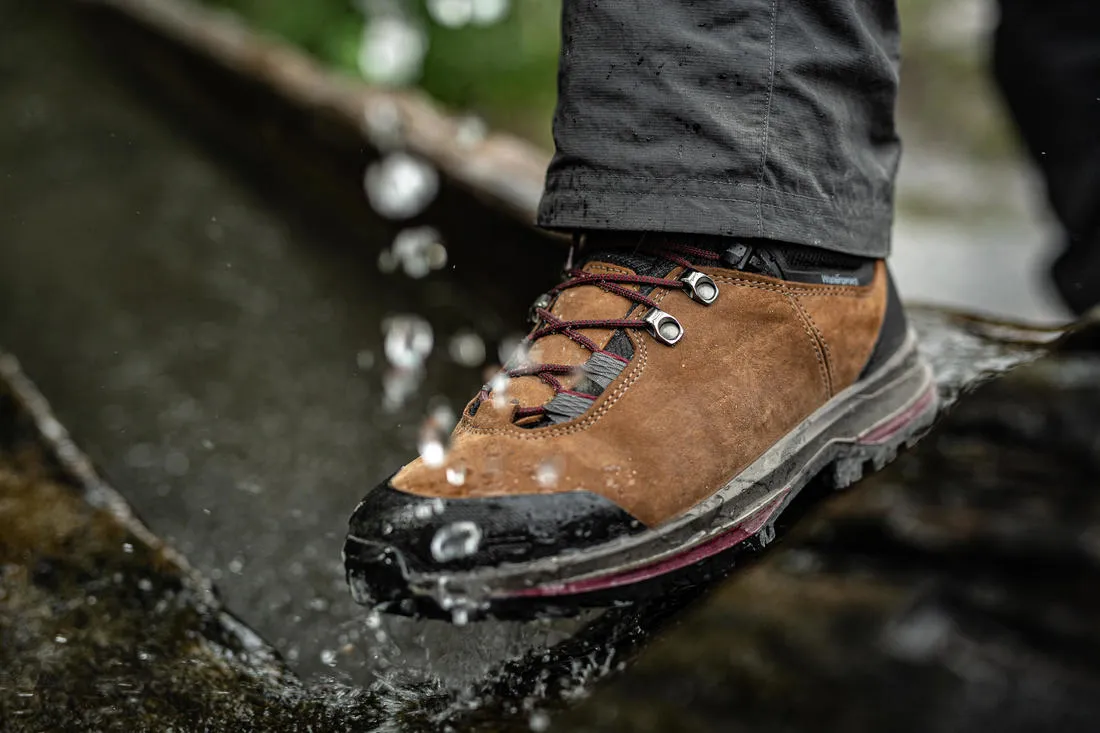 Forclaz Trek 100 Women's Leather Mountain Trekking Boots - High