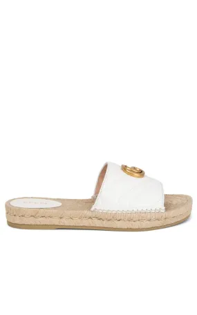 Gg Logo Quilted Leather Espadrilles