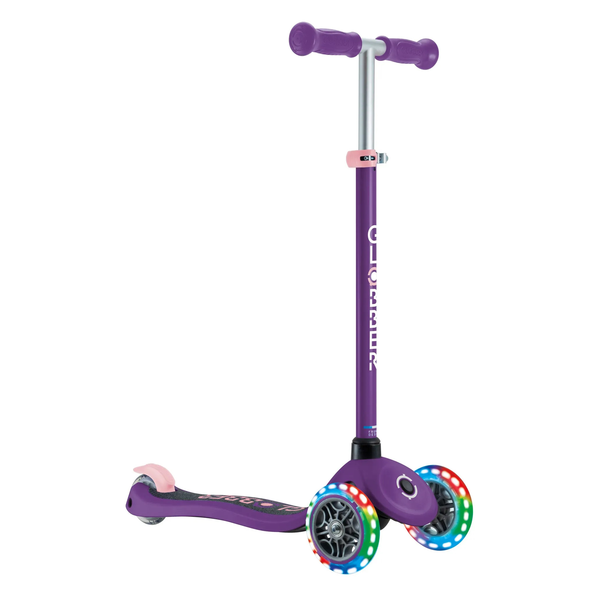 Globber Primo Lights - 3 Wheeled Adjustable Push Scooter