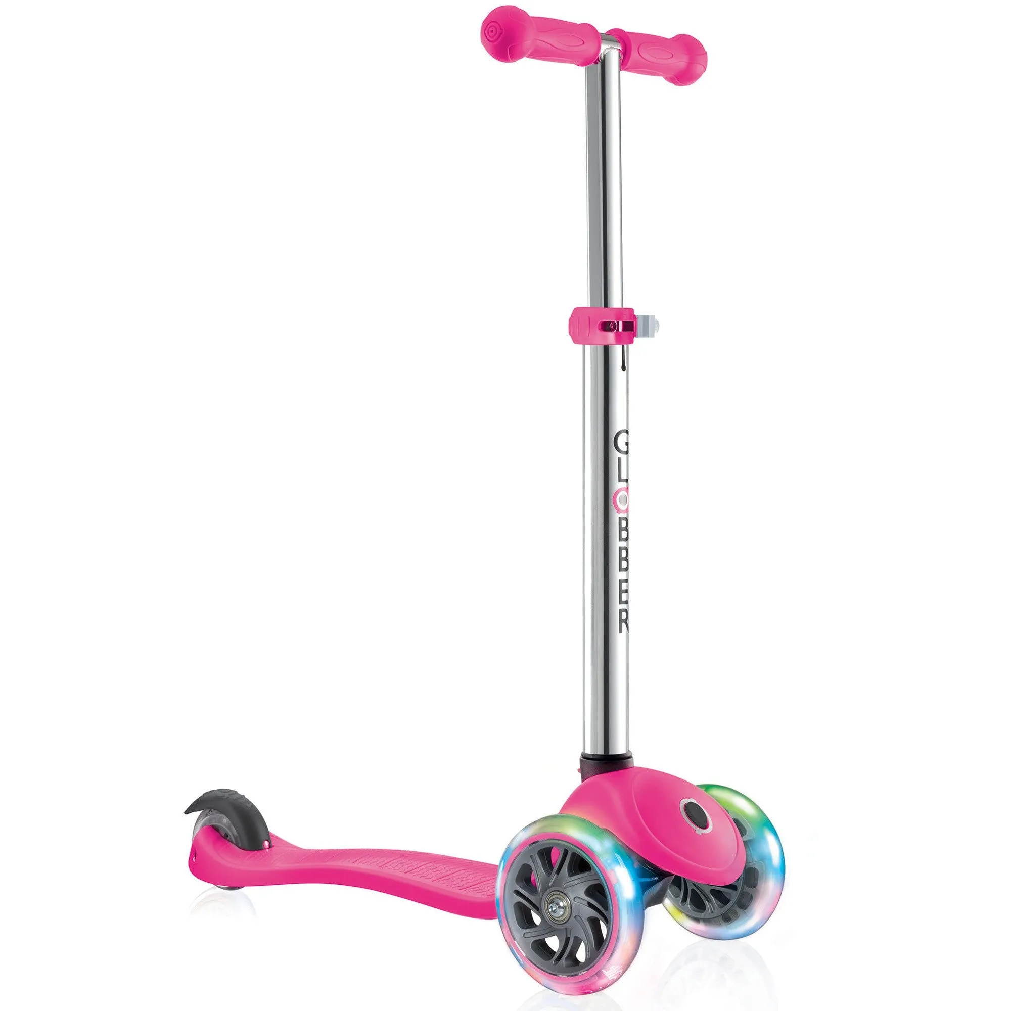 Globber Primo Lights - 3 Wheeled Adjustable Push Scooter