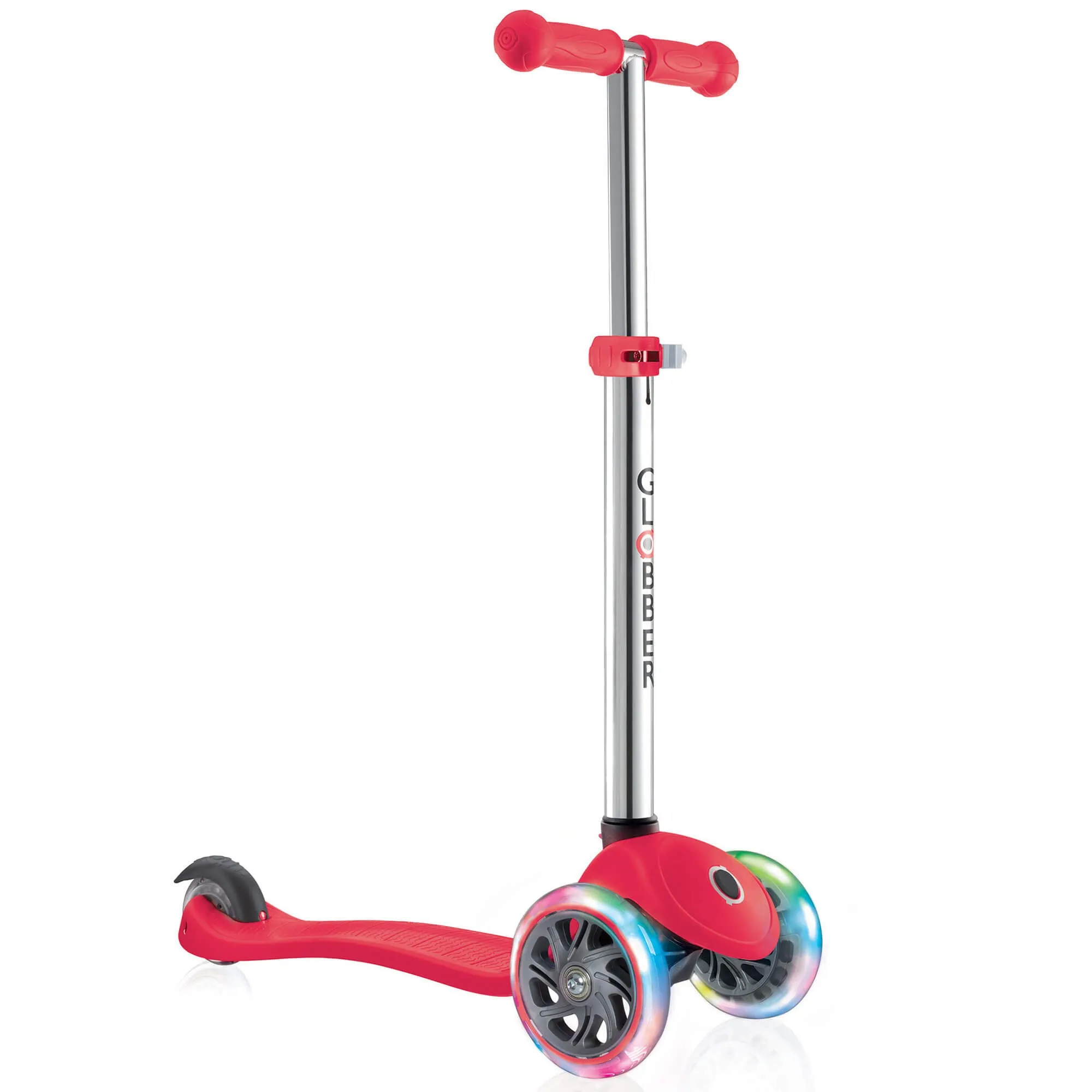 Globber Primo Lights - 3 Wheeled Adjustable Push Scooter