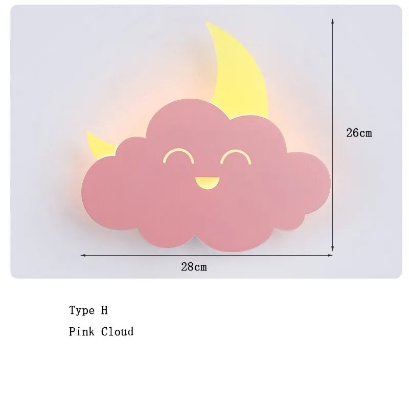 Hot Air Balloon Cloud Wall Light | Kids Room Hot Air Balloon Cloud Wall Light