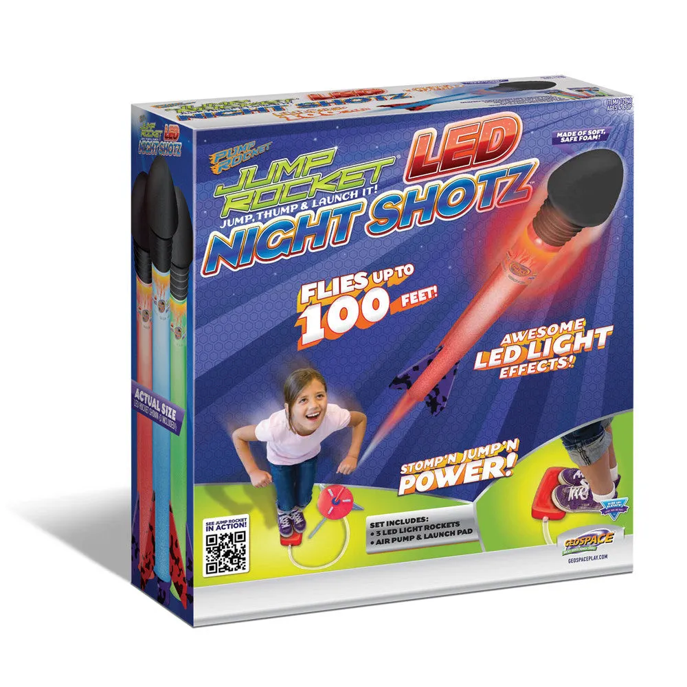 Jump Rocket LED Night Shotz Set with 3 LED Rockets & Jump Launcher