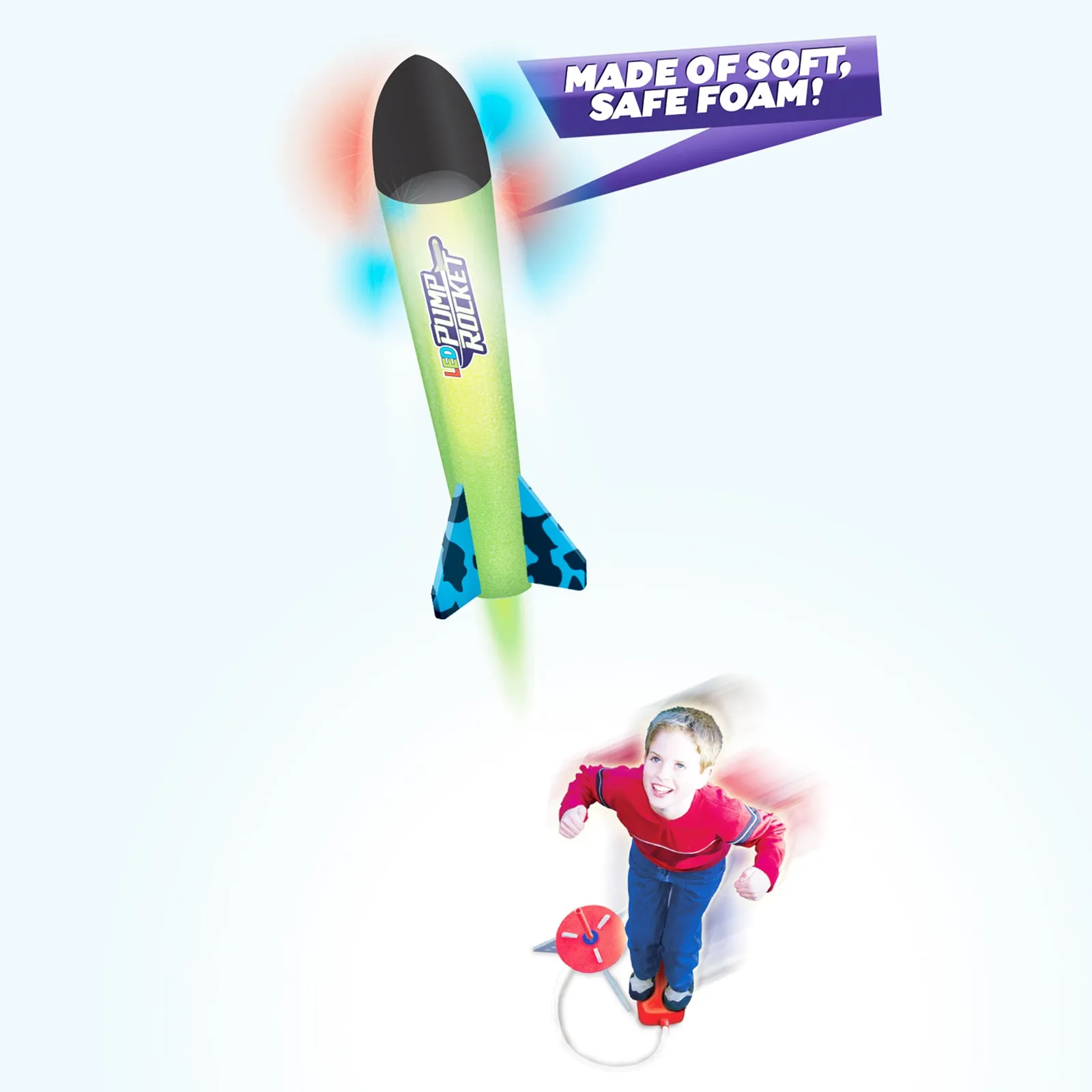 Jump Rocket LED Night Shotz Set with 3 LED Rockets & Jump Launcher