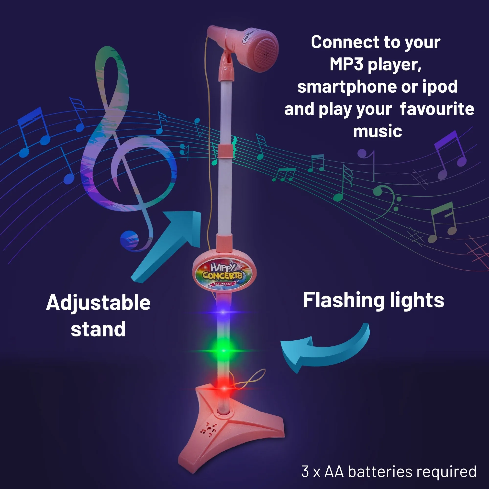 Kids Light Up Microphone with Stand