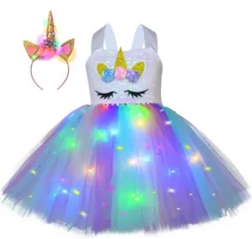 KIDS LIGHT UP UNICORN DRESS