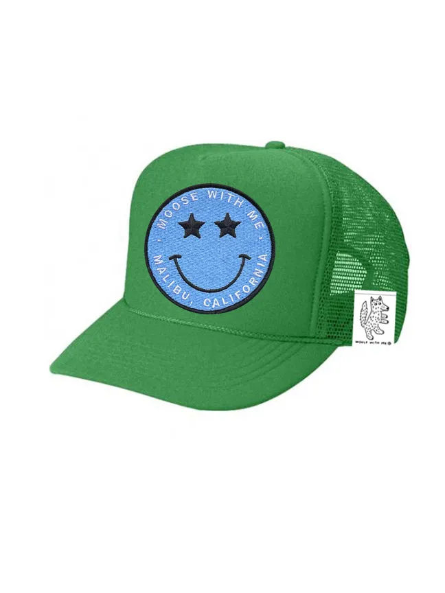 KIDS Trucker Hat with Interchangeable Velcro Patch (Green)