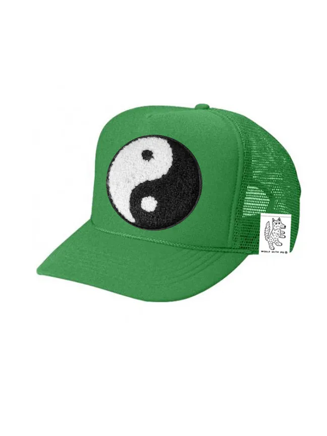 KIDS Trucker Hat with Interchangeable Velcro Patch (Green)