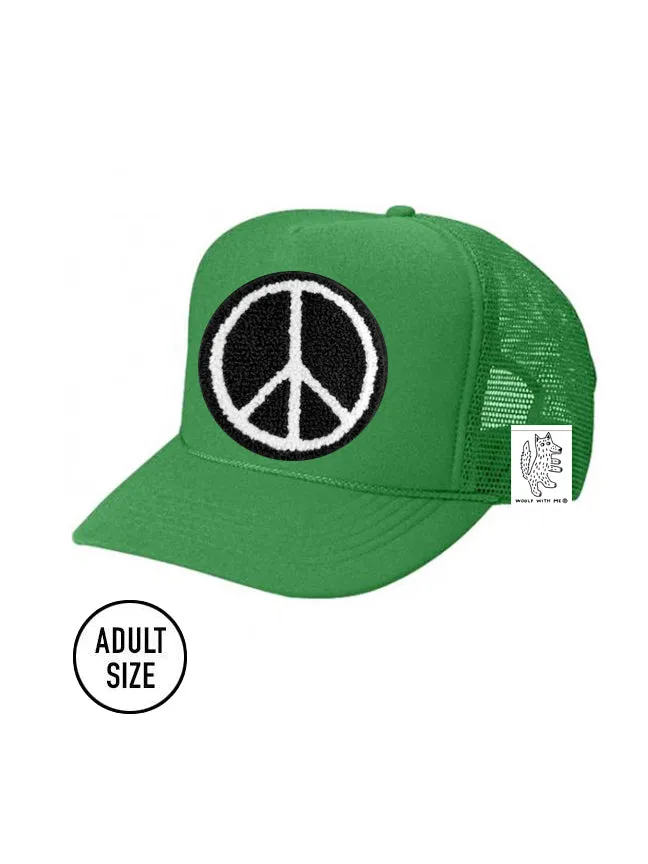 KIDS Trucker Hat with Interchangeable Velcro Patch (Green)