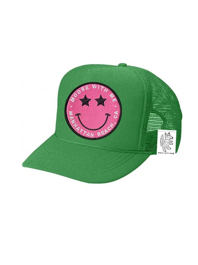 KIDS Trucker Hat with Interchangeable Velcro Patch (Green)