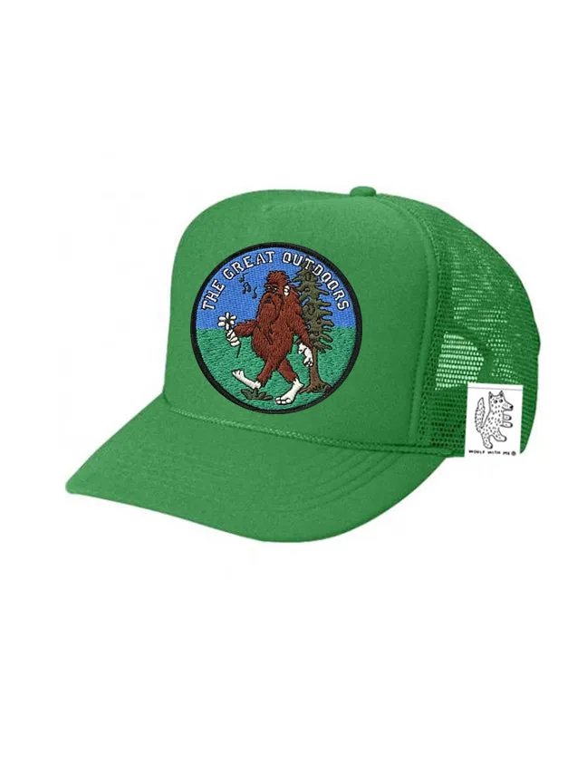 KIDS Trucker Hat with Interchangeable Velcro Patch (Green)