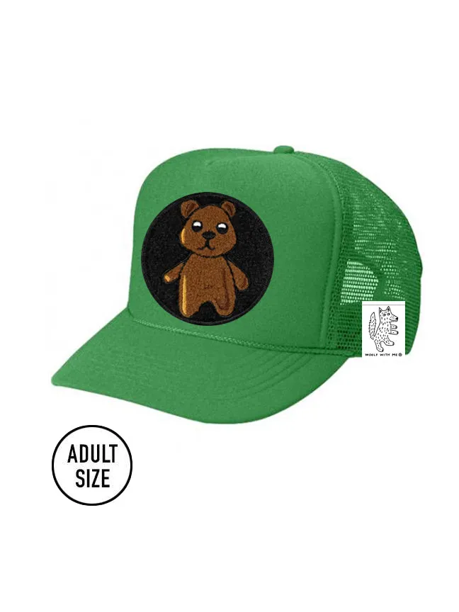 KIDS Trucker Hat with Interchangeable Velcro Patch (Green)