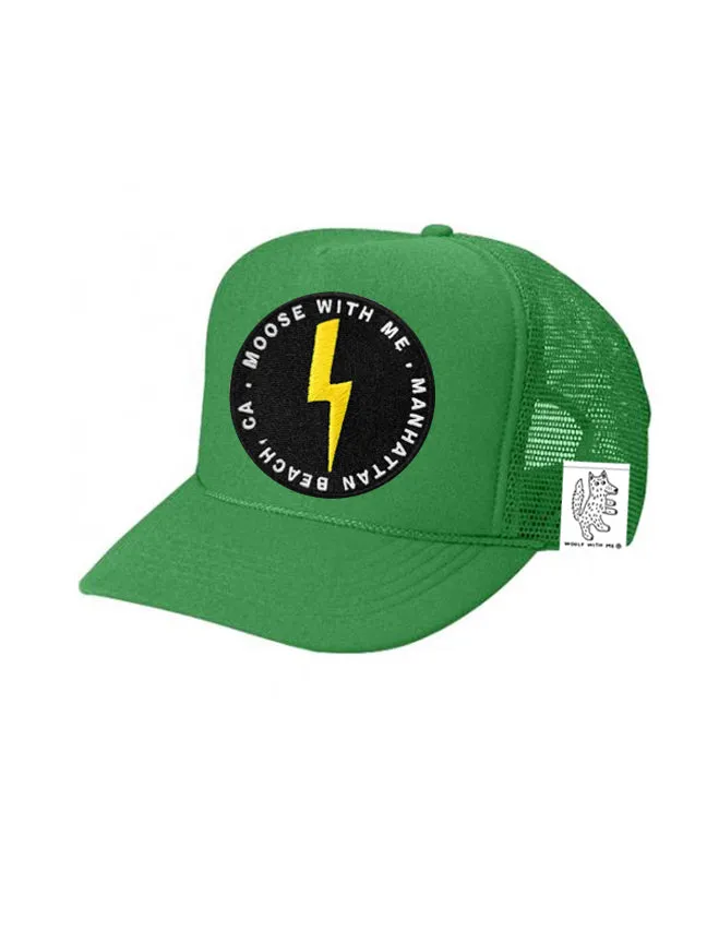 KIDS Trucker Hat with Interchangeable Velcro Patch (Green)