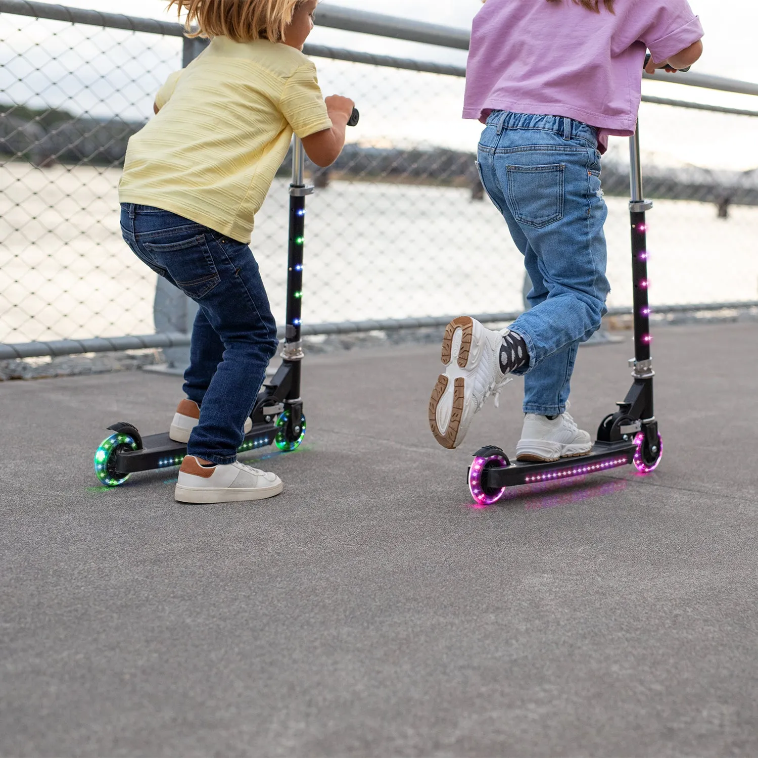 Orbit Light-Up Folding Kick Scooter