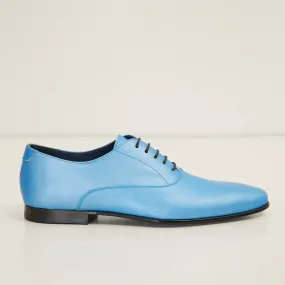 Patent Leather Oxfords - Metallic Sky Blue