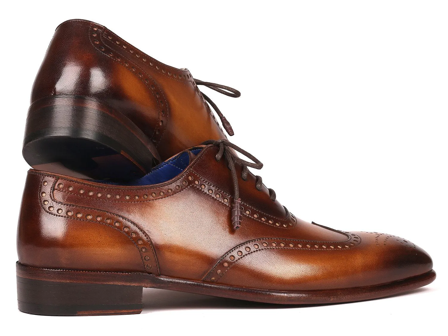 Paul Parkman Handmade Brown Wingtip Oxfords