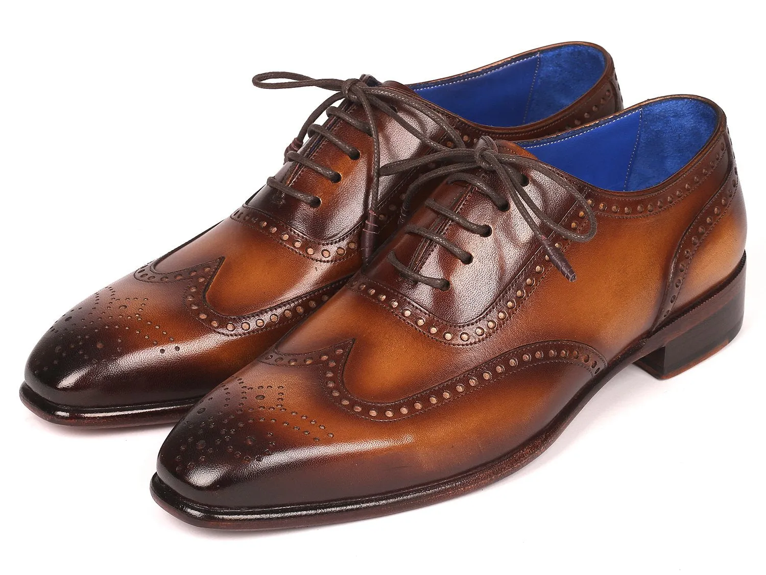 Paul Parkman Handmade Brown Wingtip Oxfords