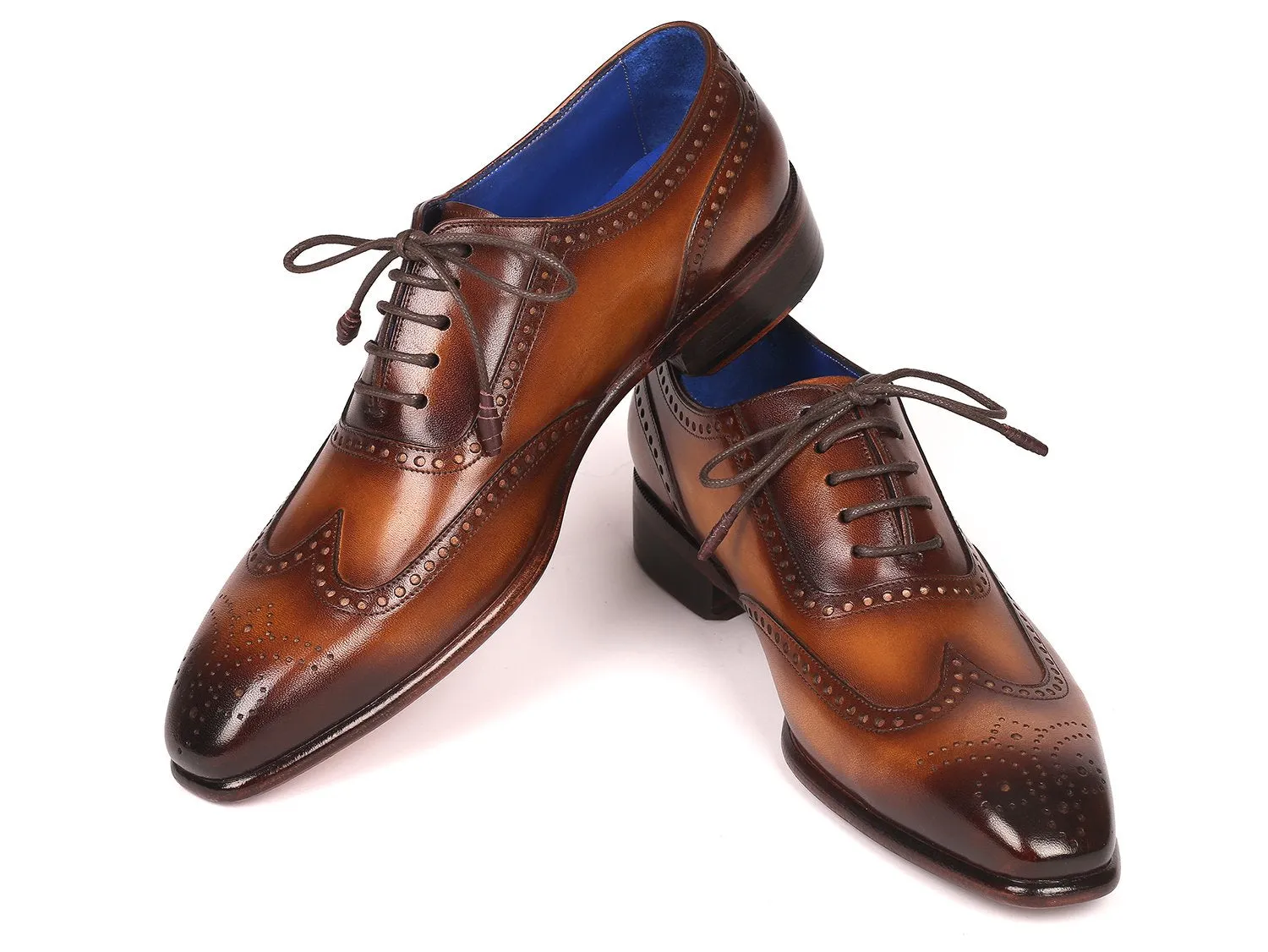 Paul Parkman Handmade Brown Wingtip Oxfords