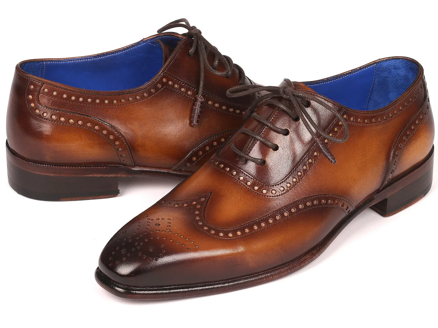 Paul Parkman Handmade Brown Wingtip Oxfords