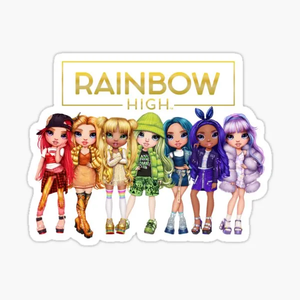 Rainbow High Raised 3-D Large Sticker Sheet in Poly Bag