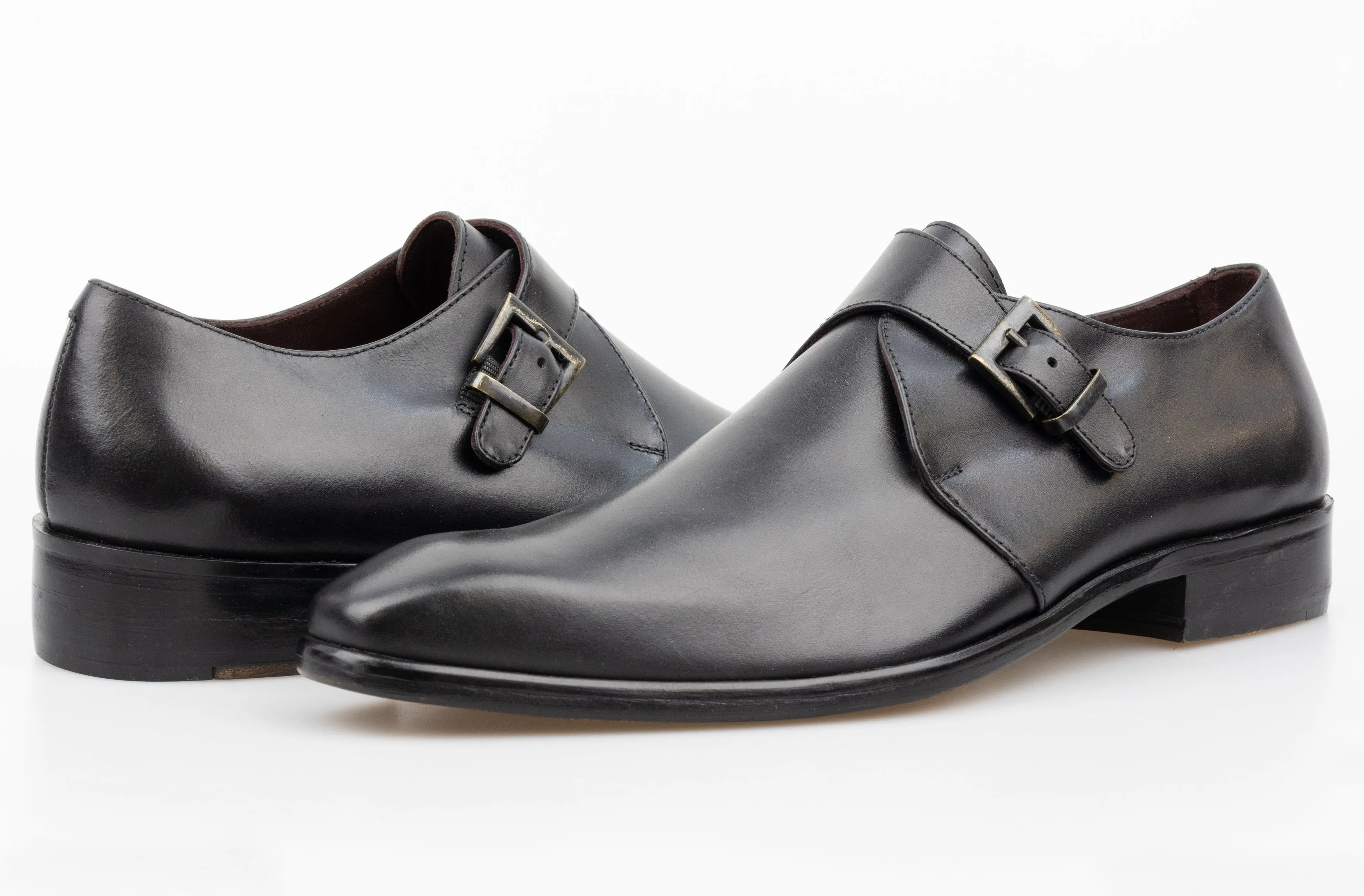 The Single Black Monk Strap Alston Shoe