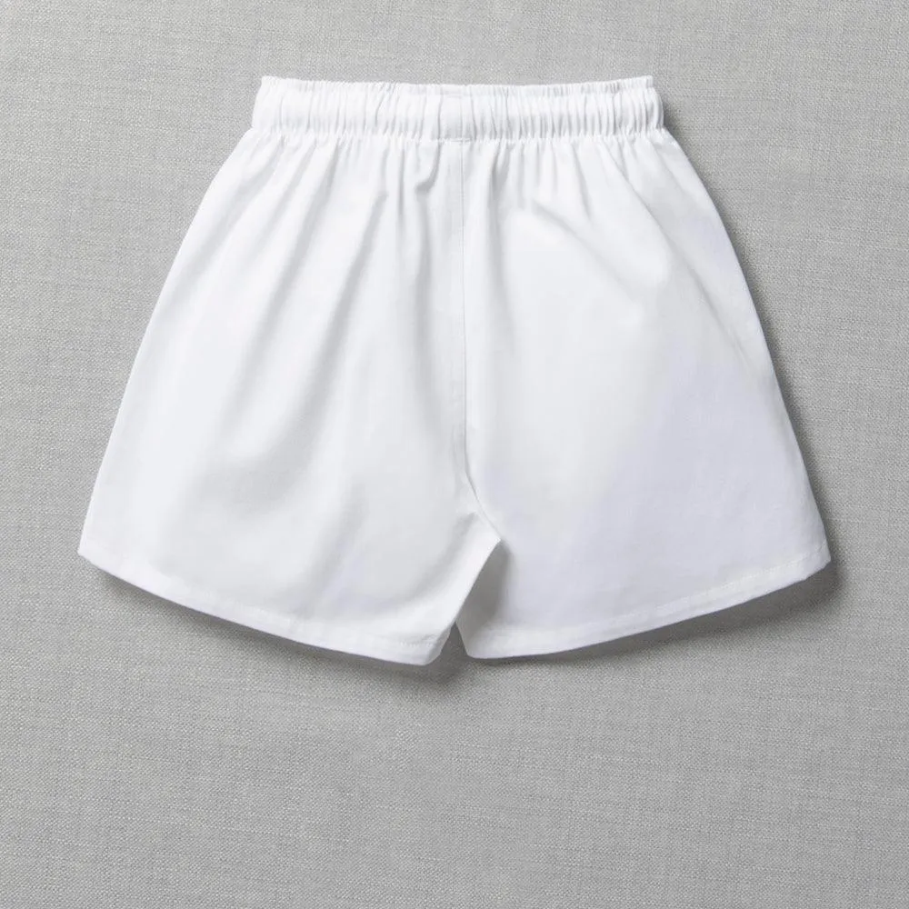 Unisex School Sports Shorts White