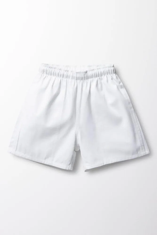 Unisex School Sports Shorts White