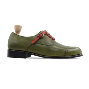 Zhade - Men's Green Calf Leather Derby Shoe